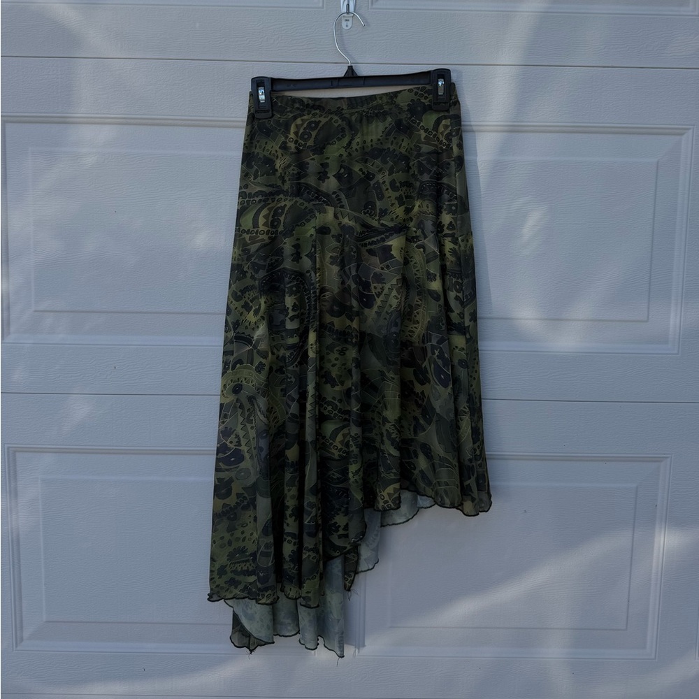 Asymmetrical Olive Green Skirt🌳